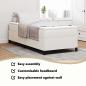 Preview: Boxspringbett Creme Einzel Cord Stoff