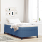 Preview: Boxspringbett Blau Einzel Cord-Stoff