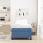 Preview: Boxspringbett Blau Einzel Cord-Stoff
