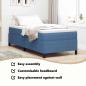 Preview: Boxspringbett Blau Einzel Cord-Stoff