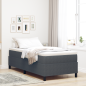Preview: Boxspringbett Dunkelgrau 90x200 cm aus Cord
