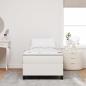 Preview: Boxspringbett Creme 90x200 cm Cord-Stoff