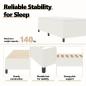 Preview: Boxspringbett Creme 90x200 cm Cord-Stoff