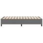 Preview: Boxspringbett Hellgrau 100x200 cm Cord-Stoff