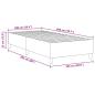 Preview: Boxspringbett Hellgrau 100x200 cm Cord-Stoff