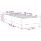 Preview: Boxspringbett Dunkelgrau 100x200 cm Cord-Stoff