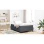 Preview: Plattformbettgestell Dunkelgrau 120 x 190 cm Cordstoff