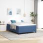 Preview: Boxspringbett Blau 140x200 cm Cord-Stoff