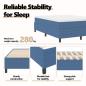 Preview: Boxspringbett Blau 140x200 cm Cord-Stoff