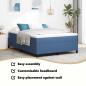 Preview: Boxspringbett Blau 140x200 cm Cord-Stoff