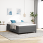 Preview: Boxspringbett Hellgrau 140x200 cm Cord-Stoff