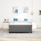 Preview: Boxspringbett Hellgrau 140x200 cm Cord-Stoff