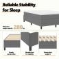 Preview: Boxspringbett Hellgrau 140x200 cm Cord-Stoff