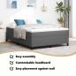 Preview: Boxspringbett Hellgrau 140x200 cm Cord-Stoff