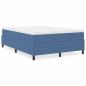 Preview: Boxspringbett Blau 140x200 cm Cord-Stoff