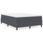 Preview: Boxspringbett Dunkelgrau 160x200 cm aus Cord-Stoff