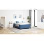 Preview: Plattformbettgestell Blau 160 x 200 cm Cordstoff