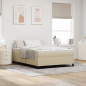 Preview: Boxspringbett Lichtgrün Grau 160x200 cm Corduroy Stoff