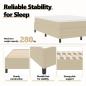 Preview: Boxspringbett Lichtgrün Grau 160x200 cm Corduroy Stoff