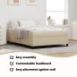 Preview: Boxspringbett Lichtgrün Grau 160x200 cm Corduroy Stoff