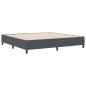 Preview: ARDEBO.de - Boxspringbett Dunkelgrau 200x200 cm Cord-Stoff