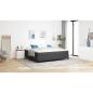 Preview: Plattformbettgestell Dunkelgrau 200 x 200 cm Cordstoff