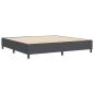 Preview: Boxspringbett Dunkelgrau 200x200 cm Cord-Stoff