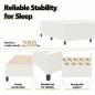 Preview: Boxspringbett Creme 200x200 cm Cordstoff