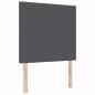 Preview: Kopfteil Einfaches Design Dunkelgrau 80 cm Corduroy Stoff