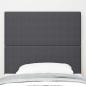 Preview: Kopfteil Einfaches Design Dunkelgrau 80 cm Corduroy Stoff