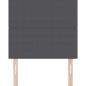 Preview: Kopfteil Einfaches Design Dunkelgrau 80 cm Corduroy Stoff