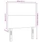 Preview: Kopfteil Einfaches Design Dunkelgrau 80 cm Corduroy Stoff