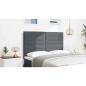 Preview: Kopfteil Schlichtes Design Dunkelgrau 140 cm Cord-Stoff