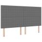 Preview: Kopfteil Einfaches Design Hellgrau 180 cm Cord-Stoff