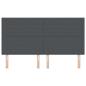 Preview: Kopfteil Einfaches Design Dunkelgrau 180 cm Cordstoff