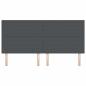 Preview: Kopfteil Einfaches Design Dunkelgrau 200 cm Corduroy Stoff