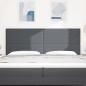 Preview: Kopfteil Einfaches Design Dunkelgrau 200 cm Corduroy Stoff