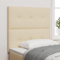 Preview: Höhenverstellbares Kopfteil mit Kopfteil Creme 90 cm Stoff