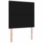 Preview: Kopfteil Mit Knöpfen Gepolstert Schwarz 90 cm Samt