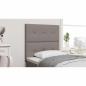 Preview: Kopfteil Mit Knopfheftung Taupe 100 cm Stoff