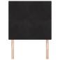 Preview: Kopfteil mit Knopfheftung Schwarz 100 cm Samt