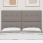 Preview: Kopfteil Mit Knopfheftung Taupe 140 cm Stoff