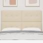 Preview: Kopfteil mit Knopfheftung Creme 140 cm Stoff