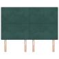 Preview: Kopfteil Mit Knöpfen Gepolstert Dunkelgrün 140 cm Samt