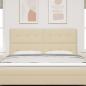 Preview: Kopfteil Mit Knopfheftung Creme 180 cm Stoff