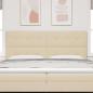 Preview: Kopfteil mit Knopfheftung Creme 200 cm Stoff