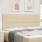 Preview: Kopfteil mit Knopfheftung Creme 200 cm Stoff