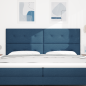 Preview: Kopfteil Gepolstert Blau 200 cm Stoff