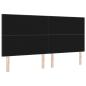 Preview: Kopfteil mit Knopfheftung Dunkelgrau 200 cm Samt