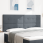 Preview: Kopfteil Dunkelgrau 200 cm Samt